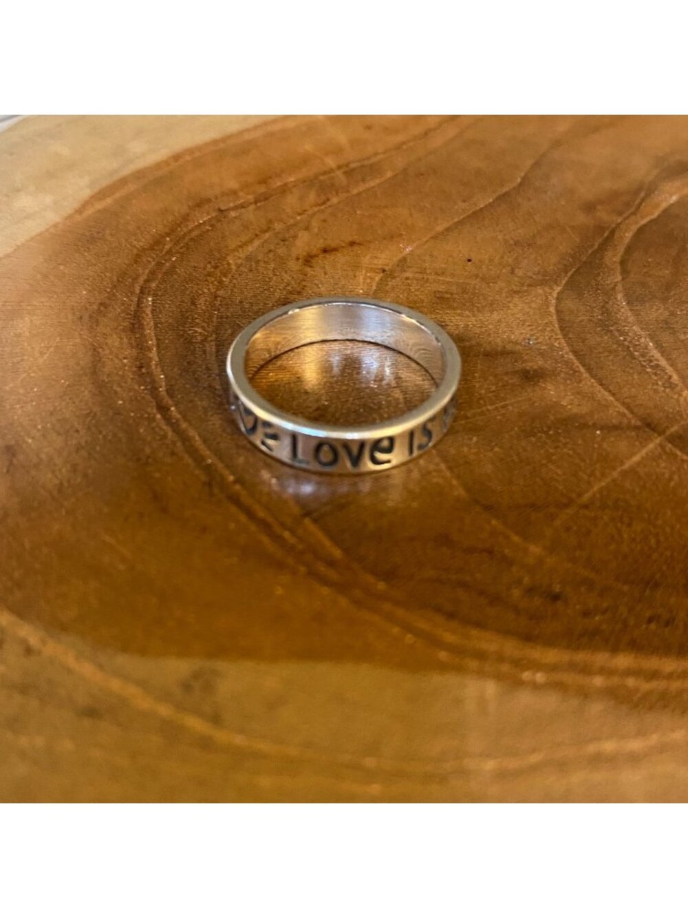 RETIRED James Avery “Love Is Patient, Love Is Kind” Ring, Size 7.5, Sterling Sil